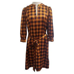 CT1945 Scotch & Soda NWT Copper & Black Checkered Dress S